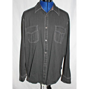 Kuhl Brown Button Down Long Sleeve Shirt 100% Organic Cotton Men's Size M